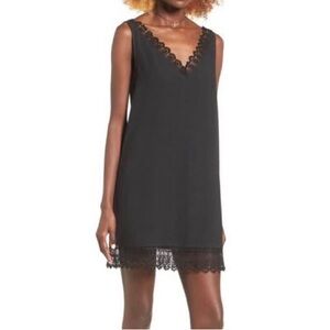 Leith Black Dress with Lace Detail
